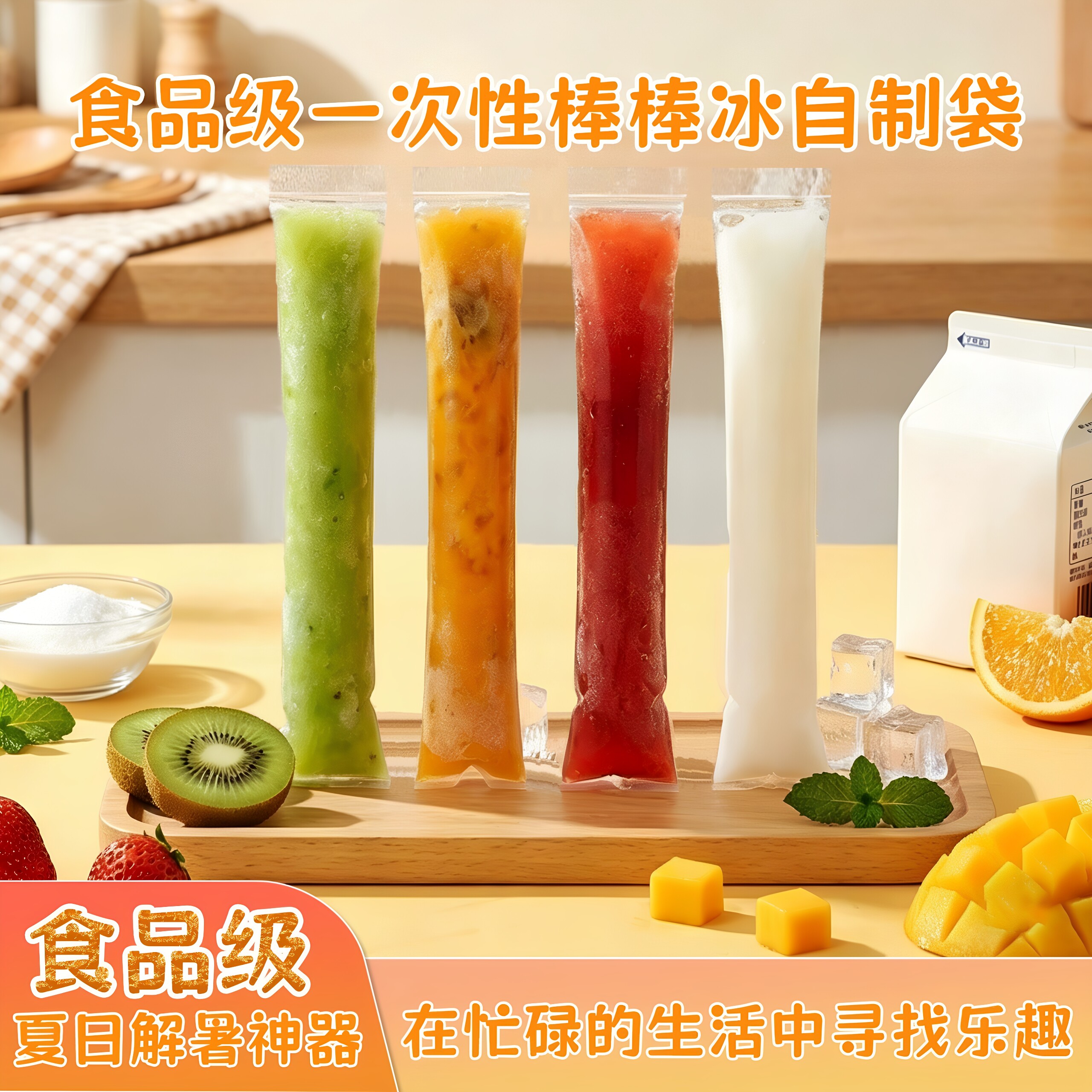 食品级一次性碎冰冰专用密封袋家用加厚自制棒棒冰碎冰冰密封袋