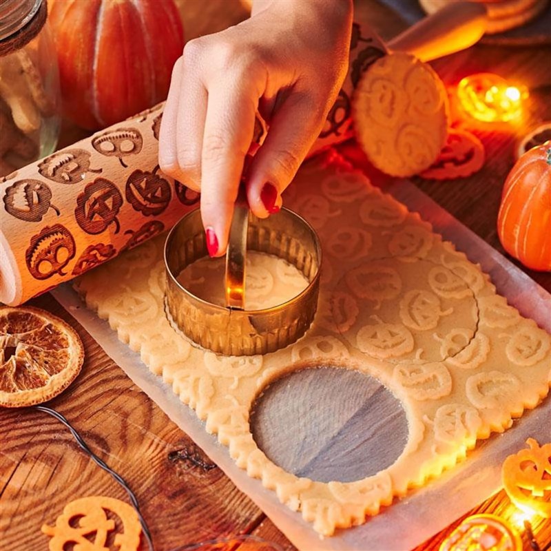 Homemade Supplies Halloween Rolling Pin Funny 3D Lantern Dec