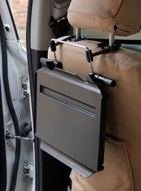Car table table using a folding table in the back seat car