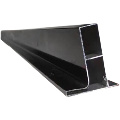 新厚铝合金配件黑色免拉手方管整体橱柜台面门挡横连接型材砖夹瓷