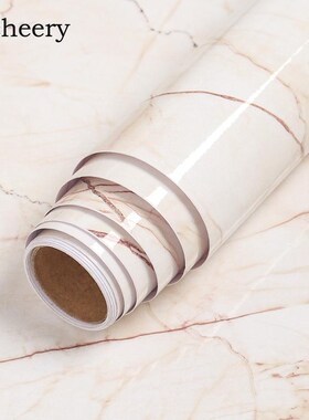 Marble Waterproof Dining Table Wall Stickers Vinyl Self Adh