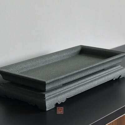 极速青石菖蒲盘上水石专用盆吸水石天然石头书卷微景观长方形古典