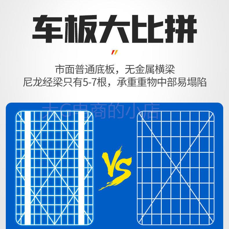 。手推车平板车搬运车轻便静音拉货手拉便携推货折叠四轮家用小拖