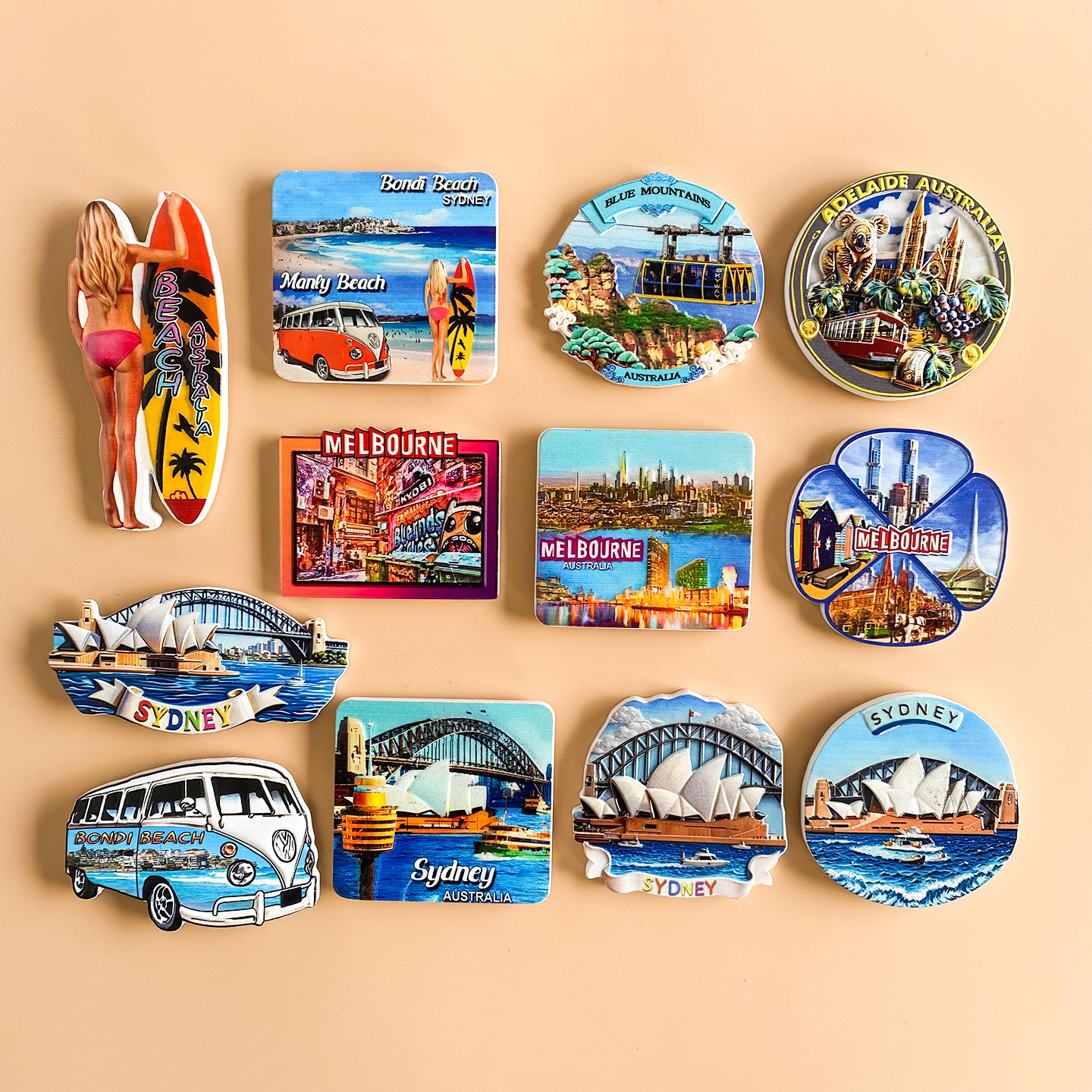 澳洲澳大利亚城市冰箱贴磁吸立体造型旅行纪念品伴手礼