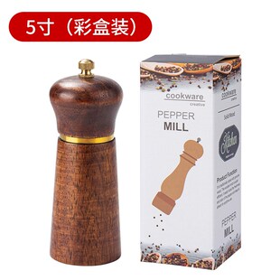 橡木胡椒a研磨器实木质家用海盐黑胡椒磨仿古色西餐研磨瓶调味罐