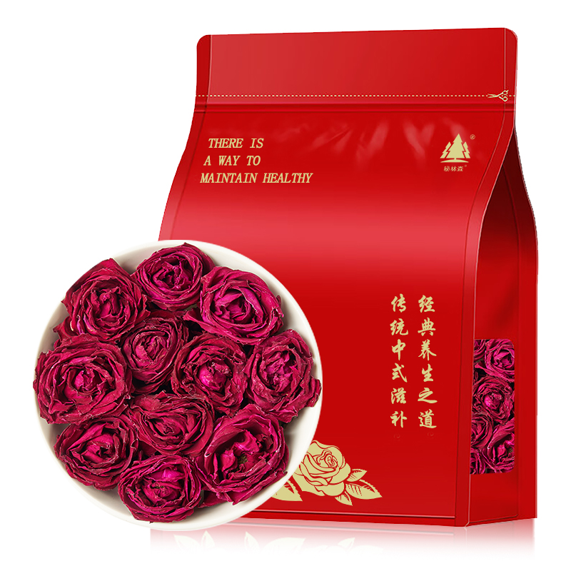 云南墨红玫瑰花茶低温冻干