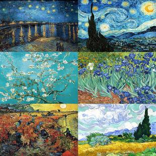 梵高莫奈世界名画背景墙大芬油画村画芯玄关画油画挂画客厅装 饰画