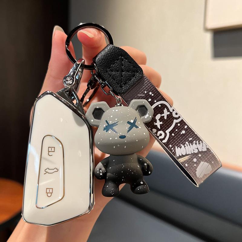 适用于大众高尔夫8钥匙套车id4xcrozz凌渡L包id3女id6揽境男壳扣