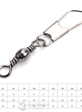 极速10PCS/Lot 4#-22# Fishing Swivel Barrel Swivels With Snap