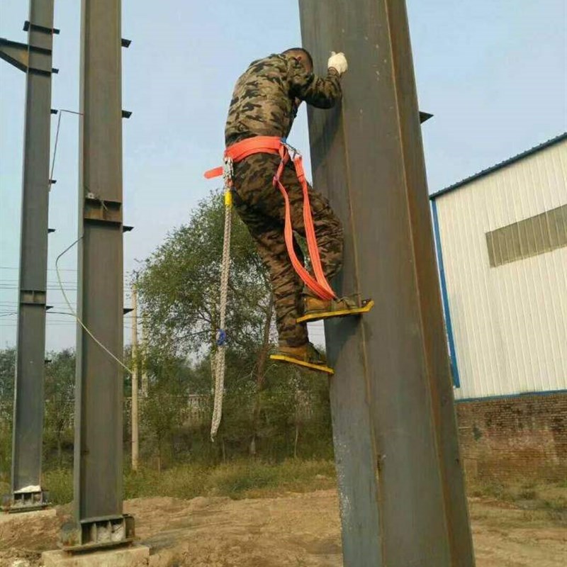 好货h型钢登高鞋彩钢钢结构专用铁鞋电工爬杆专用鞋脚扣工字钢铁