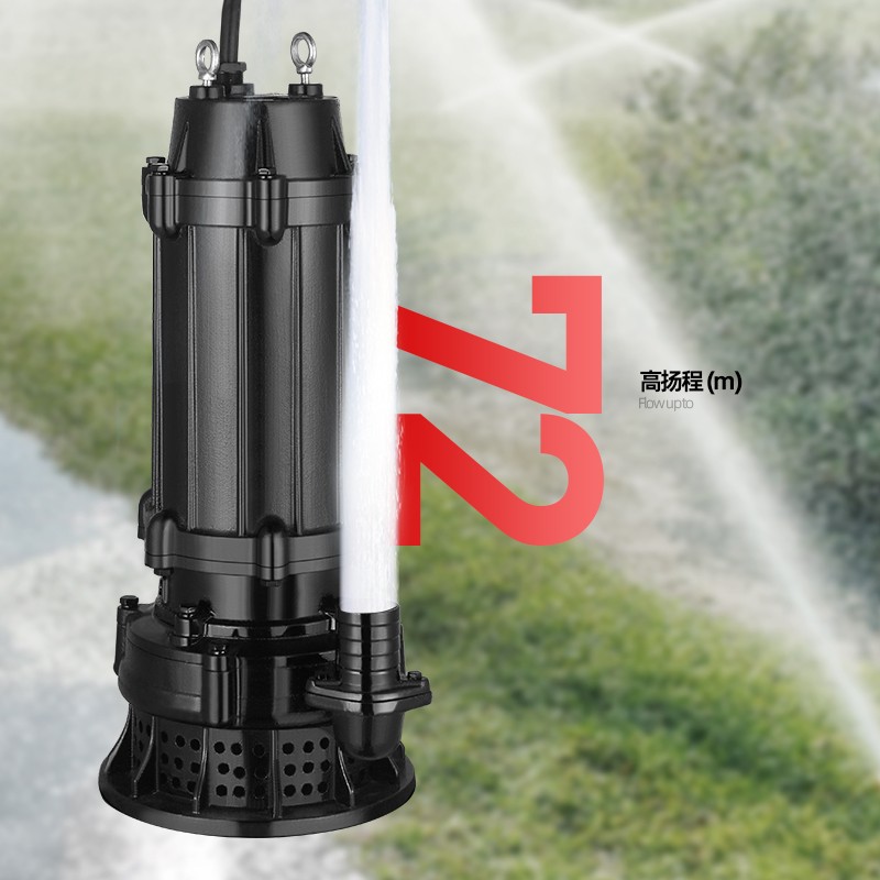 。污水泵抽粪泥浆泵220V鱼塘灌溉抽水泵80V潜水排污泵高扬程潜水