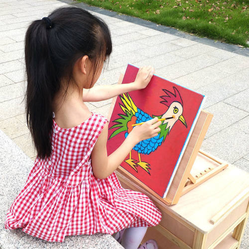极速木制画板画架一体式榉木质4开8开素描台式桌面折叠画架子绘画