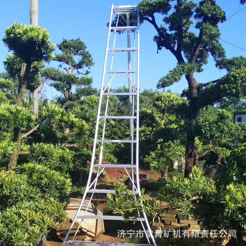 园林专用三角梯铝合金可折叠三脚梯果园人字采摘梯绿化树修剪梯子