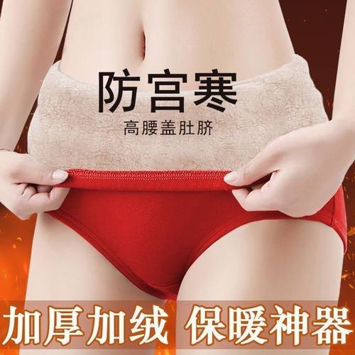 保暖纯棉加厚加绒大码女士内裤