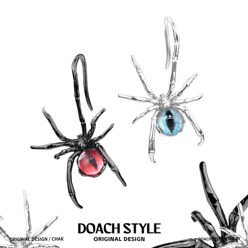 DOACH原创设计万圣节蜘蛛耳钉