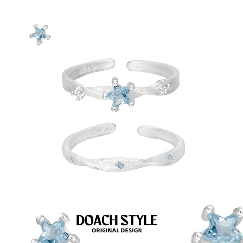 DOACH莫比乌斯星光锆石纯银戒指