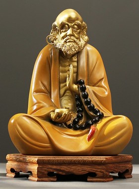 速发祖师爷工艺品摆设茶桌人物摆件禅意家居办公室中式装饰品摆件