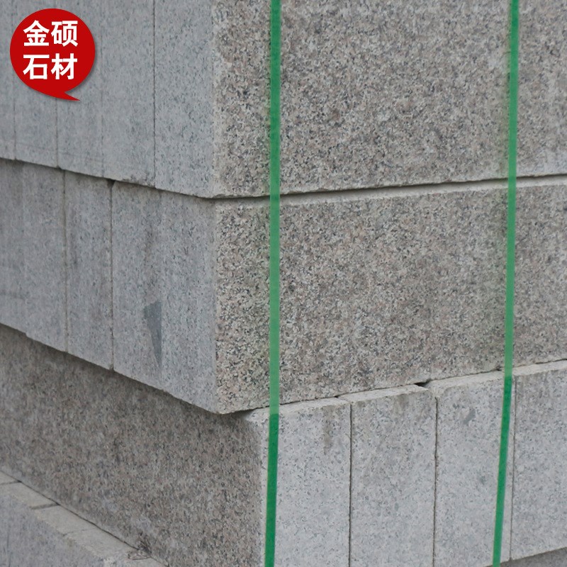 速发五莲红路沿石现货花岗岩石材红色大理石道路边缘侧石马路牙子