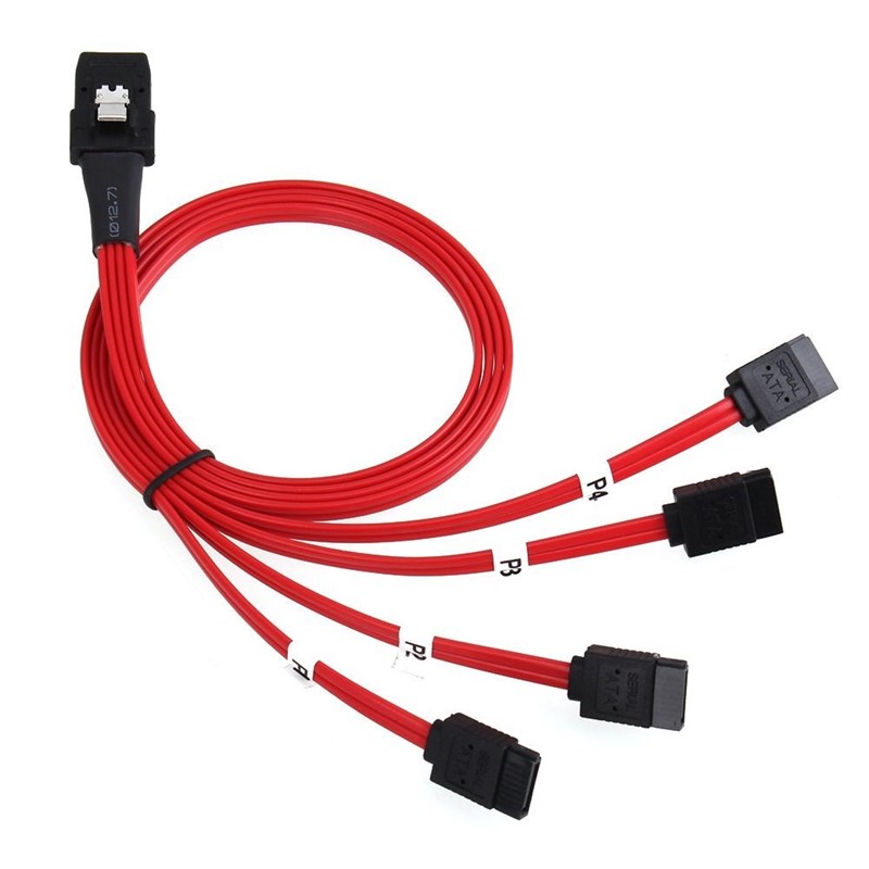 速发sas sata cable  SAS 6P SFF 8087 host  7pi SATA 6GB