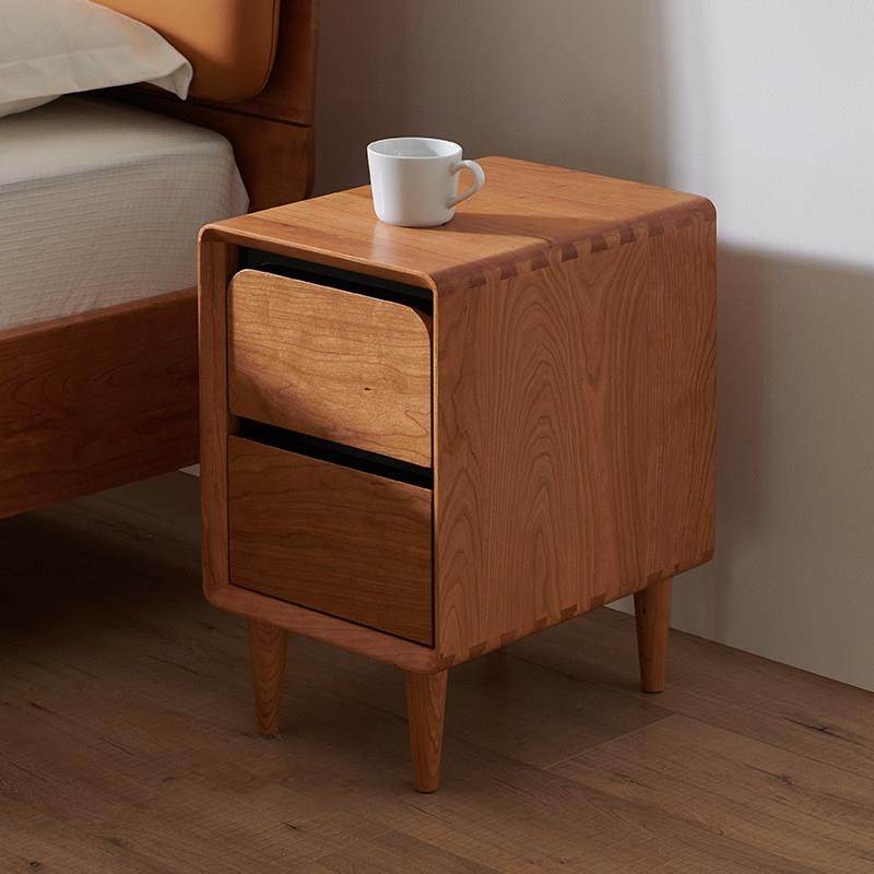 山念木作 玲珑床头柜 北欧实木卧室床边柜家用床头小户型储物柜窄,住宅家具,床头柜,淘宝优惠券,粉丝福利购,淘宝优惠卷