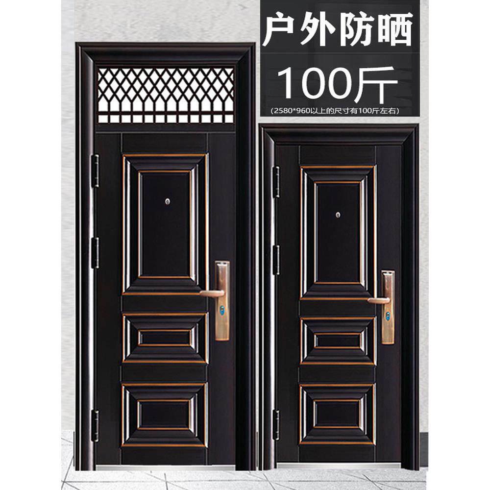 钢质门进户防盗安全亮窗入户腰头摇头亮窗防晒工程家用彷铜气窗门