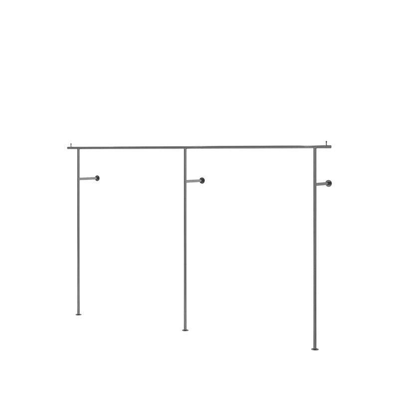 女装店陈列架上墙展示架子不锈钢拉丝加粗挂衣架服装店展示架壁挂