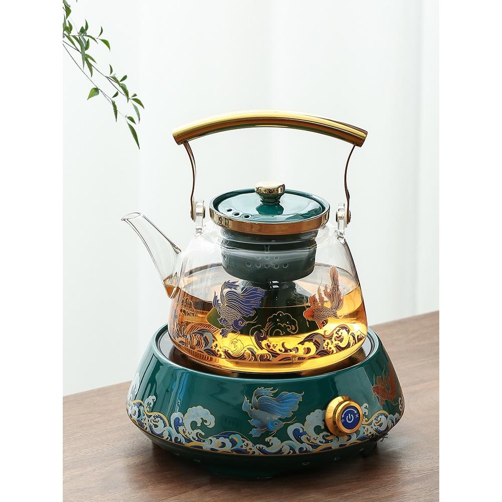 电动陶瓷炉玻璃茶壶茶水壶陶瓷茶壶全自动蒸汽茶炉茶具