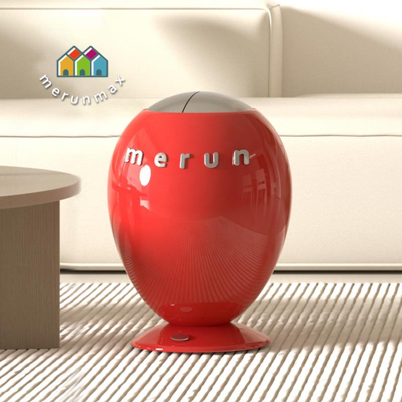 英国智能感应垃圾桶家用厨房客厅厕所高颜值可爱轻奢大号新款红色