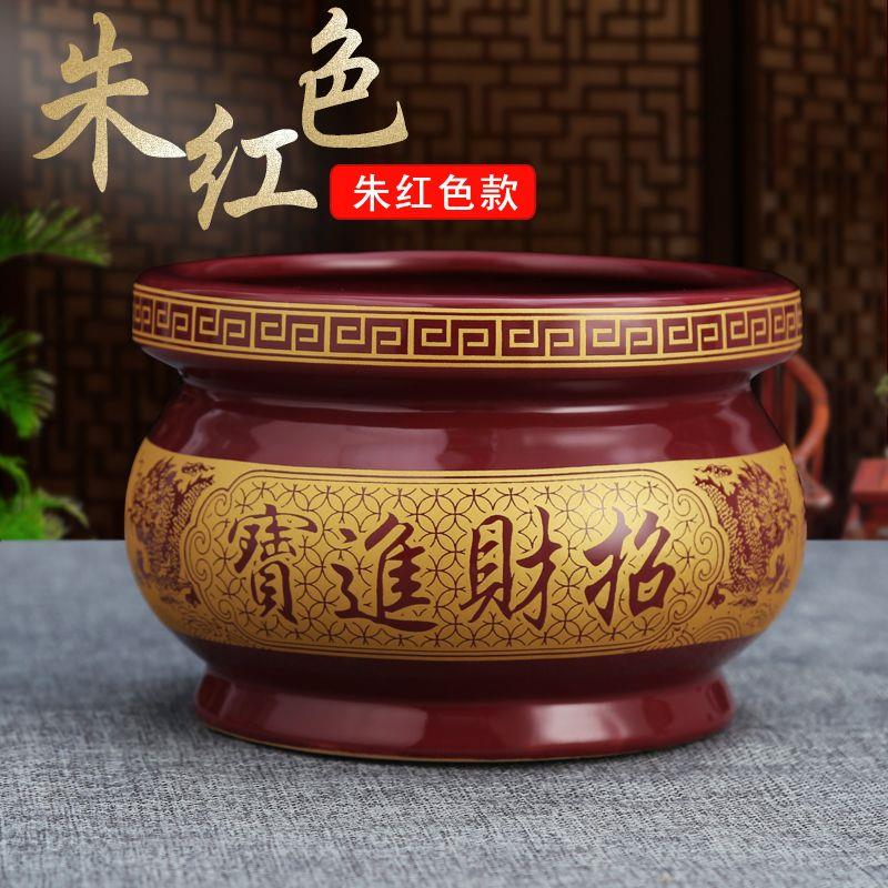 中式招财金玉陶瓷香炉室内家用上香供佛檀香炉佛具用品插香香薰炉