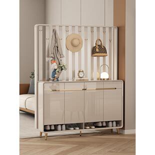 轻奢鞋柜家用门口挂衣架一体靠墙玄关柜沙发隔断柜新款屏风衣帽架