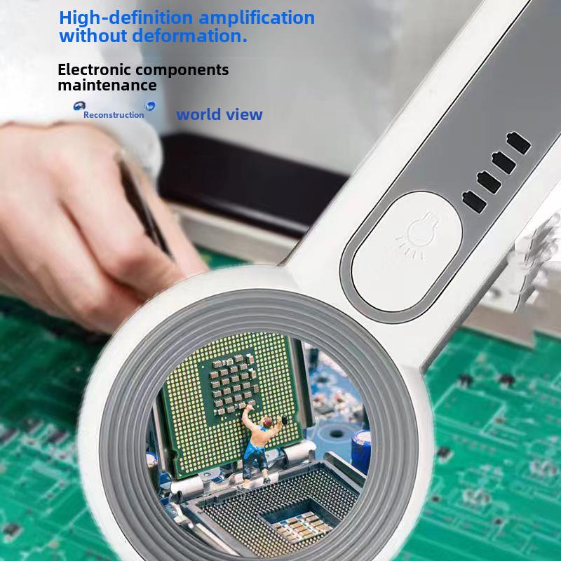 可充电高清Led 40倍放大镜与光阅读数字修覆印刷古董珠宝鉴定硬币