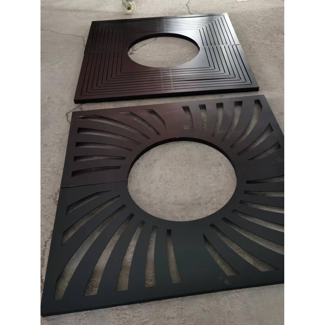 可称重不锈钢树篦子耐候钢树穴盖板钢板树围子镀锌护树板球墨铸铁