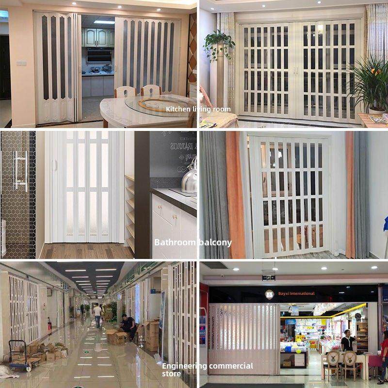 Pvc厨房折叠门隔断门空调隔断无轨浴室折叠门滑动门隐形百叶窗,全屋定制,卧室门,淘宝优惠券,粉丝福利购,淘宝优惠卷