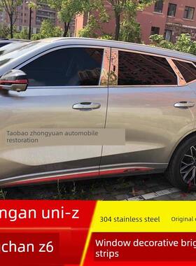 适用于24长安Uni-Z欧尚Z6窗饰条、门窗亮条、不锈钢镀铬条、装饰