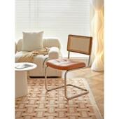 斯堪 纳维亚家庭餐椅B&B覆古风格 设计师藤椅在网红咖啡馆中世纪