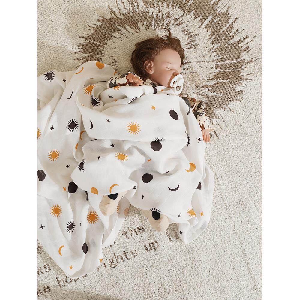 婴儿纱布被子夏季薄款初生竹棉纱布包巾新生儿用品包单宝宝抱被