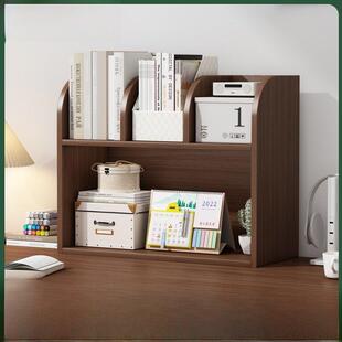 实木书架桌面储物架凸窗床边书架书桌多层小书架学生阅读架