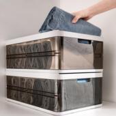 家用衣柜分层牛仔裤 裤 子衣服收纳盒衣物分格储物盒抽屉式 整理箱