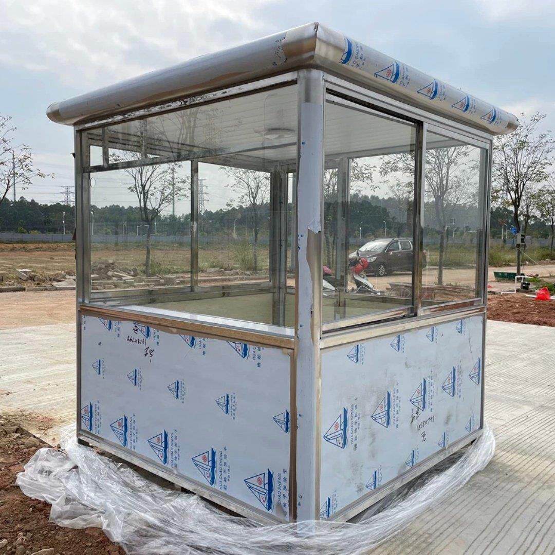 厂家直销户外不锈钢岗亭保安亭收费亭门卫值班室治安岗亭成品现货