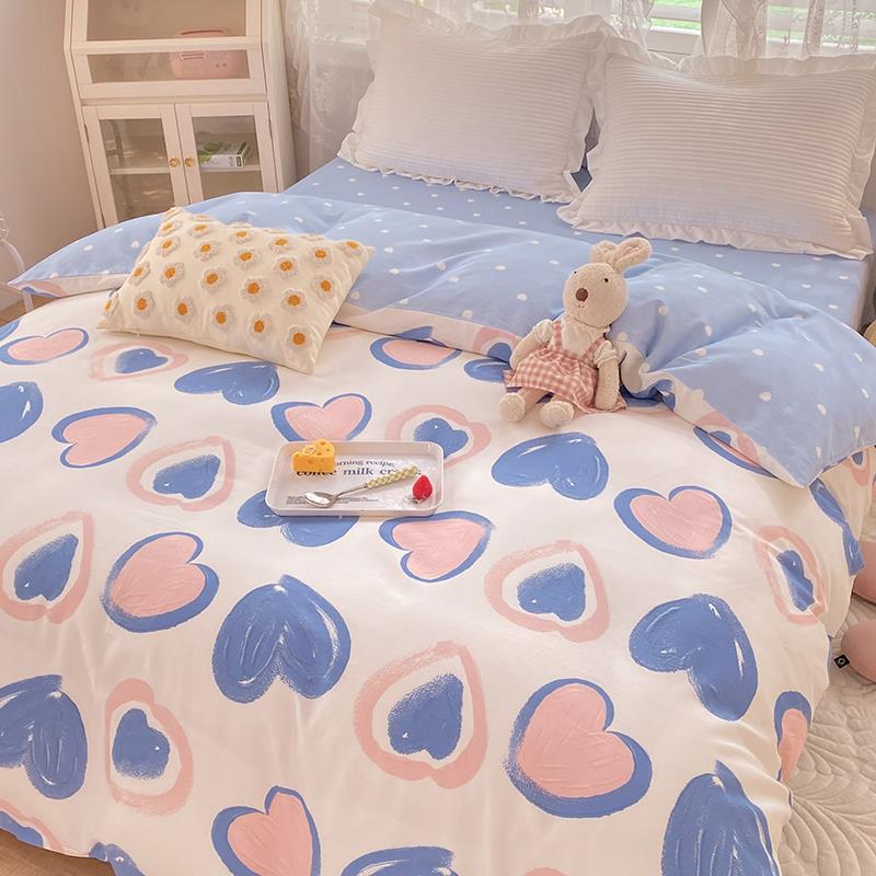 棉质加厚拉丝被套单张单人间宿舍180X220纯棉单张被套2.2X2.4双秋