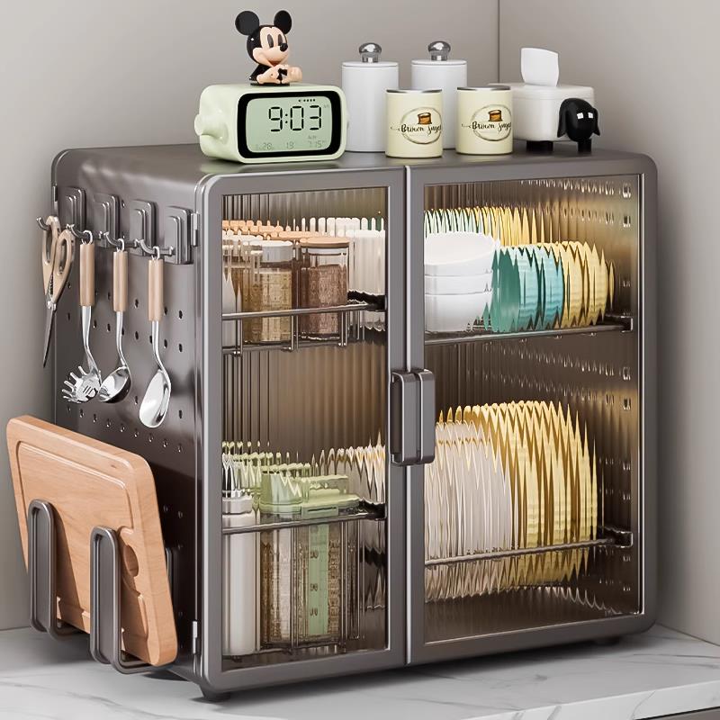 不锈钢碗碟收纳层架厨房家用沥水碗盘柜置物架碗架放碗筷盘餐具收