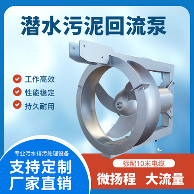 潜水回流泵穿墙泵消化液回流泵PP穿墙泵QHB污泥回流泵