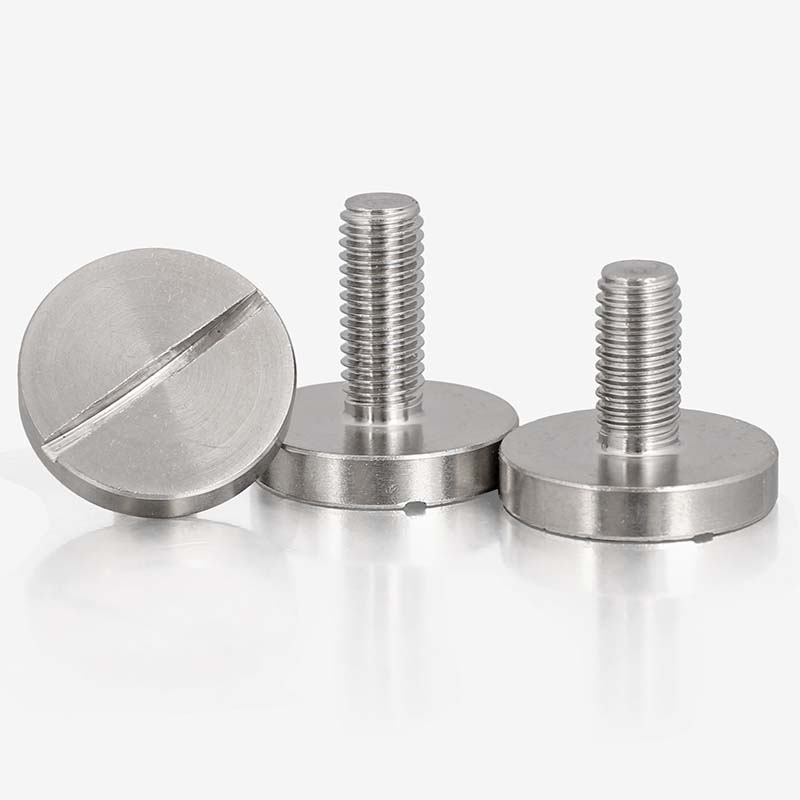 速发04不锈钢一字槽平头大圆头螺槽GB8开钉圆M头广告钉M2.5M4柱6