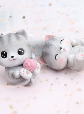 速发可爱猫咪摆件创意汽治内装饰日车载好物车愈系办公桌面生品礼