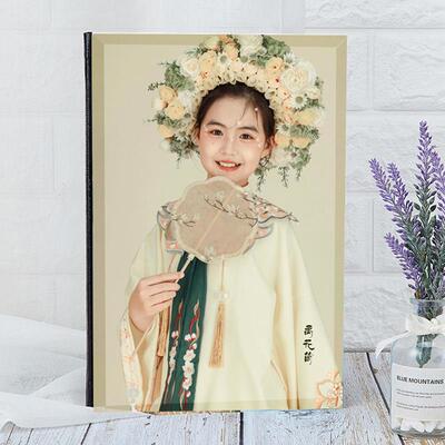 高端水晶画册，新型中国风花发夹，古风中国风汉代儿童画册，定制