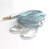 2PIN 适用锦瑟香也TFZ升级线S2PRO单晶铜镀银KZ 8股0.78 2米LIVE1