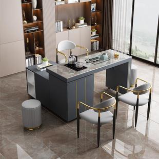 茶桌家用小茶台现代简约可旋转移动茶车2025新款办公室茶桌椅组合