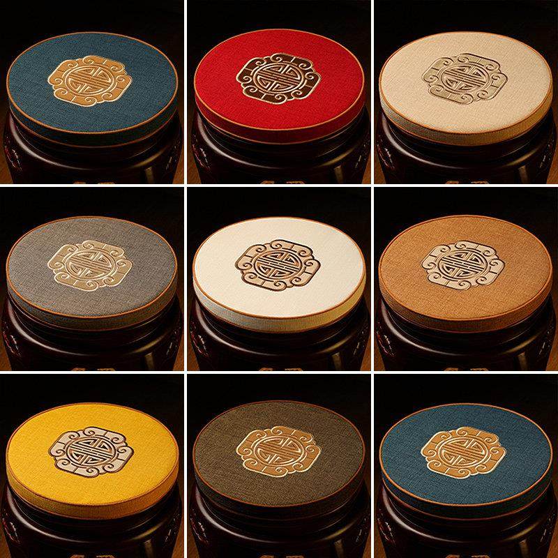 月色蔷薇红木椅子圆形凳垫坐垫实木小圆垫鼓凳藤椅餐椅垫防滑定制,居家布艺,椅垫,淘宝优惠券,粉丝福利购,淘宝优惠卷