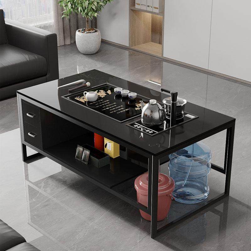 钢化玻璃功夫茶几办公室泡茶一体茶台现代简约客厅小型全自动茶桌,住宅家具,茶几,淘宝优惠券,粉丝福利购,淘宝优惠卷
