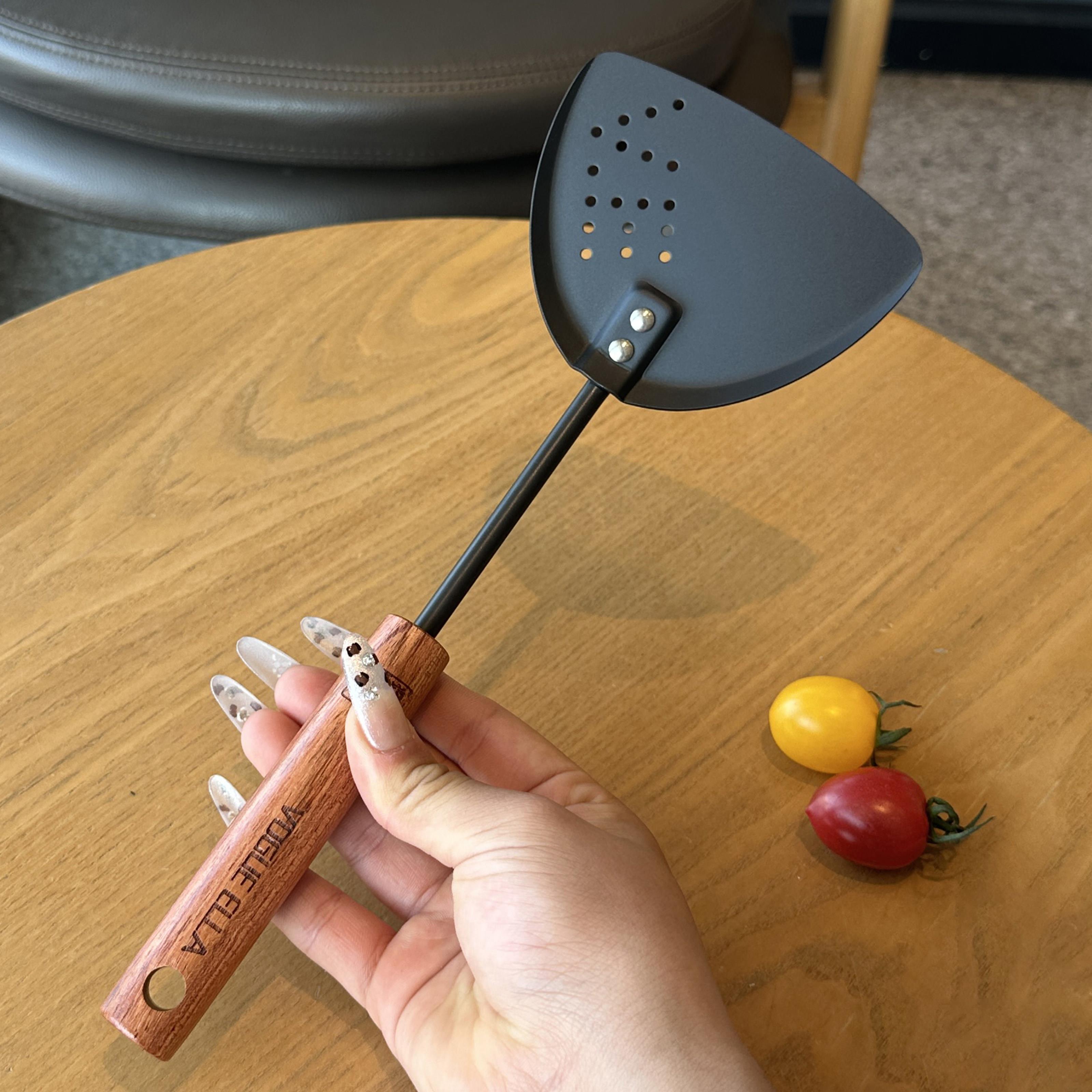 【迷你极铁锅铲】花梨木炒菜铁铲子家用厨房防烫炒菜炒勺漏铲煎铲